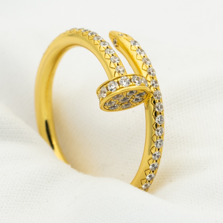 [LUCKY LOVE]JUSTE RING 1.8MM GOLD DIAMONDS