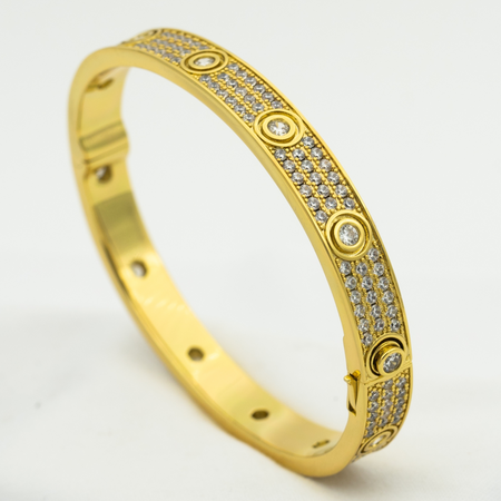 [LUCKY LOVE]LOVE BRACELET 6.1MM DIAMOND-PAVED 10 BIG DIAMONDS
