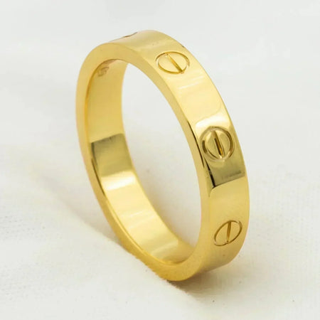 [LUCKY LOVE]LOVE RING 4MM 1 DIAMOND GOLD
