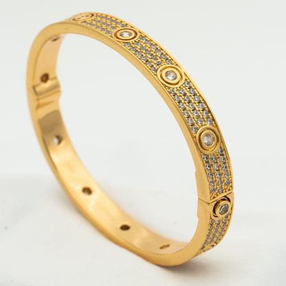 [LUCKY LOVE]LOVE BRACELET 6.1MM DIAMOND-PAVED 10 BIG DIAMONDS