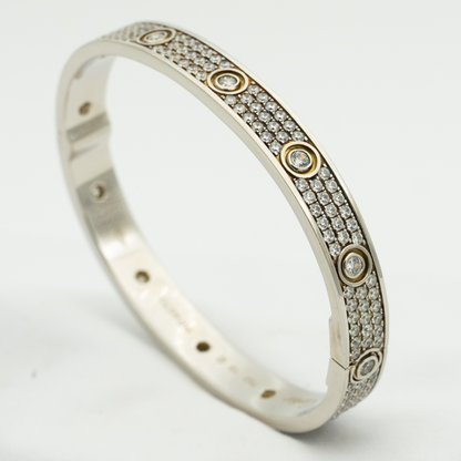[LUCKY LOVE]LOVE BRACELET 6.1MM DIAMOND-PAVED 10 BIG DIAMONDS