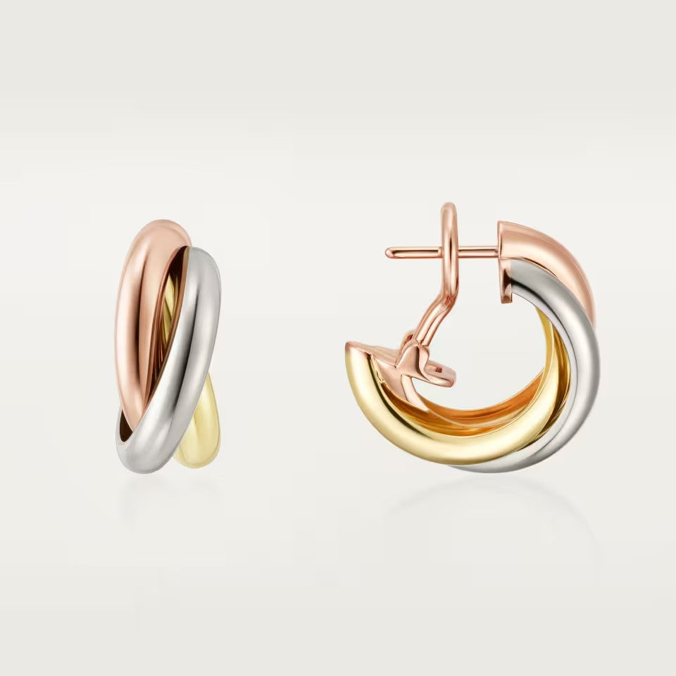 [LUCKY LOVE]TRINITY ON DIAMOND CLASSIC EARRINGS
