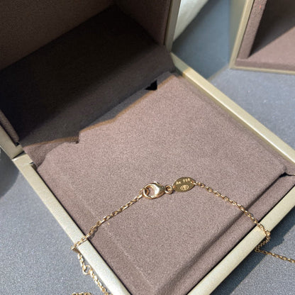 [LUCKY LOVE]JEUX DE PINK GOLD DIAMOND NECKLACE