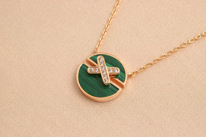 [LUCKY LOVE]JEUX DE ROSE GOLD DIAMOND NECKLACE