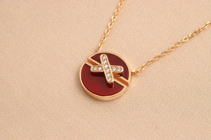 [LUCKY LOVE]JEUX DE ROSE GOLD DIAMOND NECKLACE