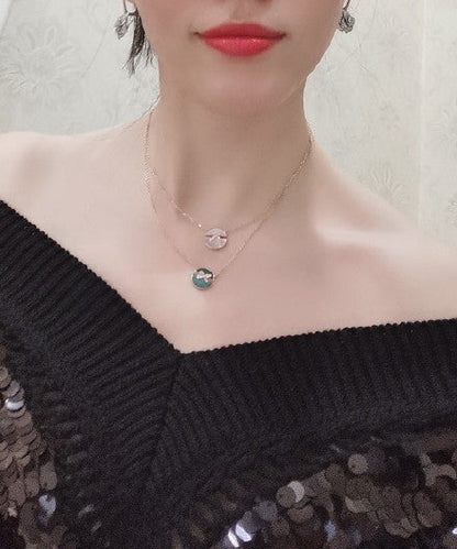 [LUCKY LOVE]JEUX DE PINK GOLD DIAMOND NECKLACE