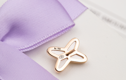 [LUCKY LOVE]JEUX DE WHITE MOP ROSE GOLD DIAMOND EARRINGS