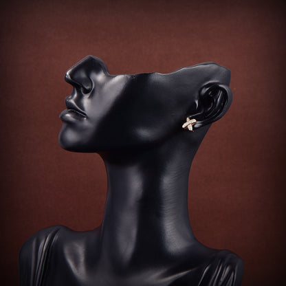 [LUCKY LOVE]JEUX DE GOLD DIAMOND EARRINGS