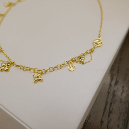 [LUCKY LOVE]BLOOMING SUPPLE NECKLACE BRASS