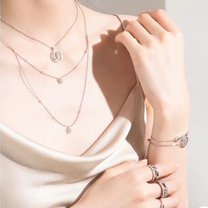 [LUCKY LOVE]LUCKY MOVER PM PAVED NECKLACE