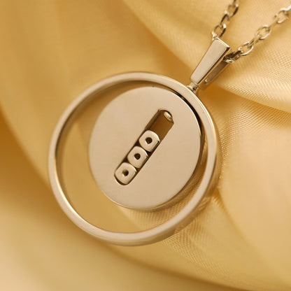 [LUCKY LOVE]LUCKY MOVE MM SILVER DIAMOND NECKLACE