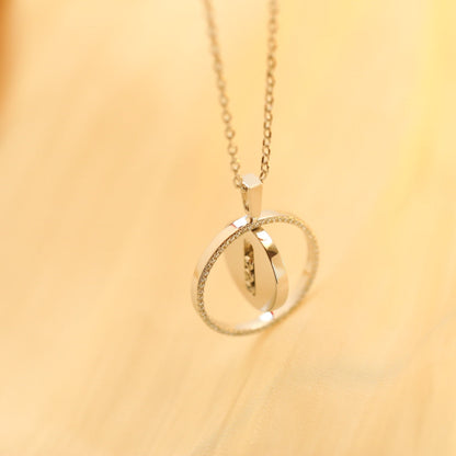 [LUCKY LOVE]LUCKY MOVE MM SILVER DIAMOND NECKLACE