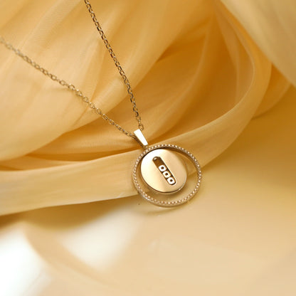 [LUCKY LOVE]LUCKY MOVE MM SILVER DIAMOND NECKLACE