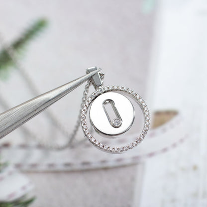 [LUCKY LOVE]LUCKY MOVE PM NECKLACE SILVER DIAMOND