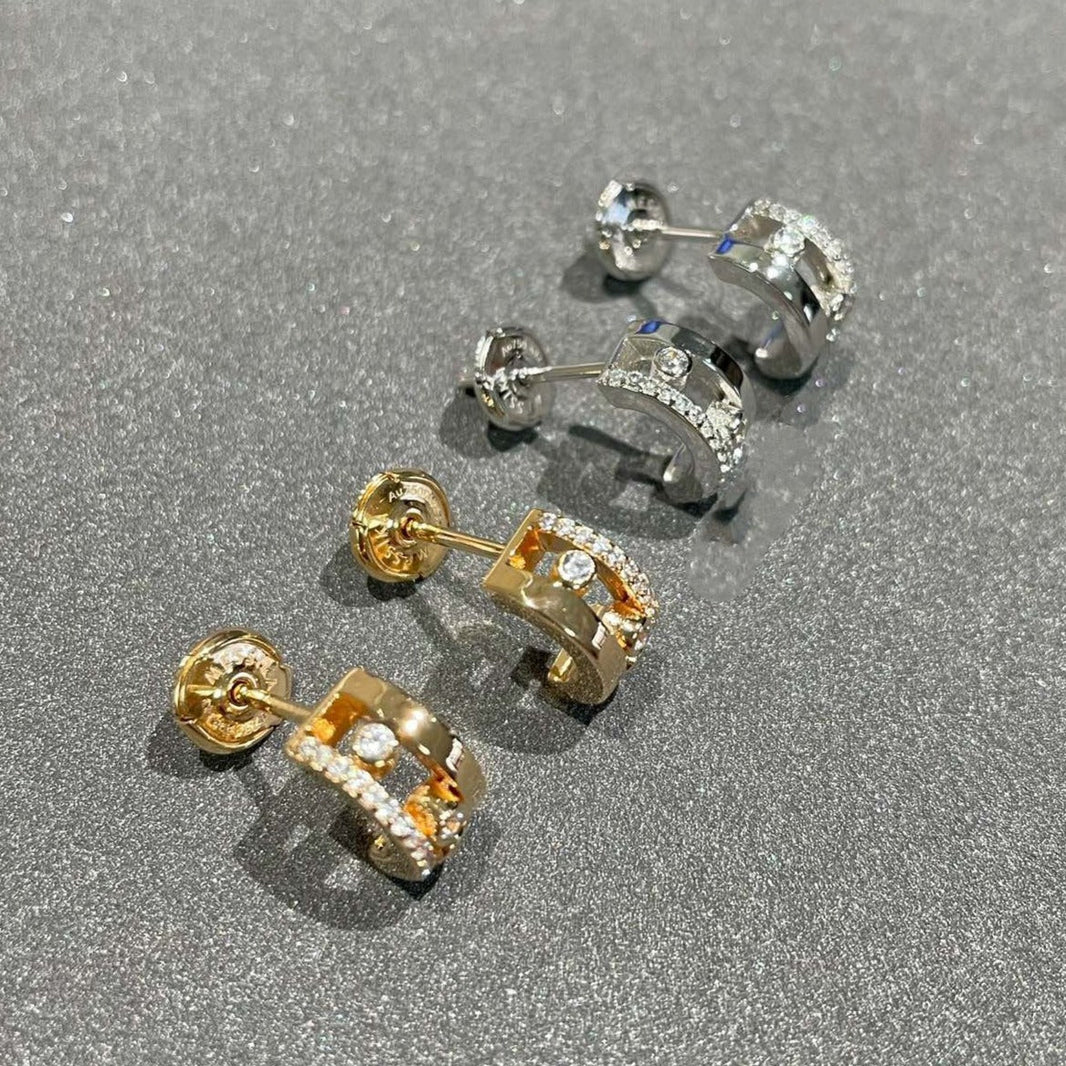 [LUCKY LOVE]MOVE ROMANE EARRINGS DIAMOND