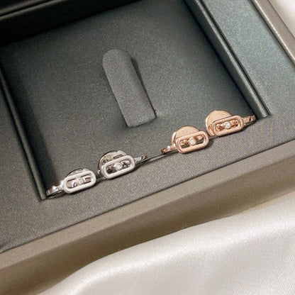 [LUCKY LOVE]CREOLES MOVE UNO MINI 1 DIAMOND EARRINGS