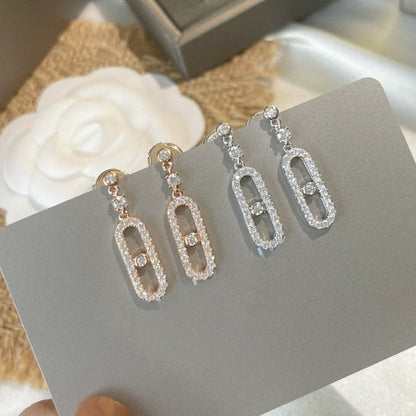 [LUCKY LOVE]DORMEUSES MOVE UNO DIAMOND EARRINGS