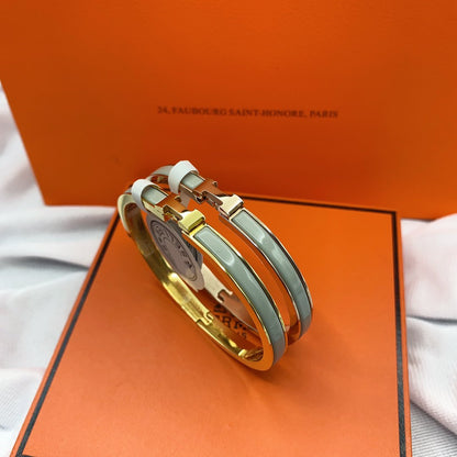 [LUCKY LOVE]CLASSIC HM CLIC GREEN 8MM ENAMEL BRACELET