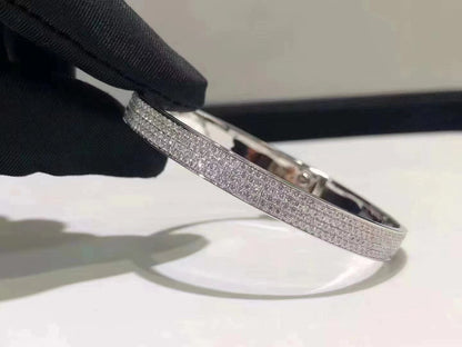 [LUCKY LOVE]HM KELLY BRACELET IN SILVER AND FULL PAVE DIAMOND