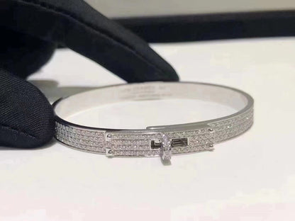 [LUCKY LOVE]HM KELLY BRACELET IN SILVER AND FULL PAVE DIAMOND