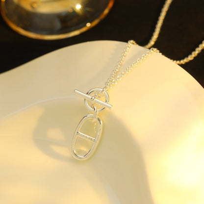 [LUCKY LOVE]HM CHAINE D'ANCRE PENDANT NECKLACE STERLING SILVER