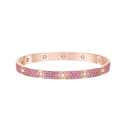 [LUCKY LOVE]2026 PAVE GEMSTONE LOVE BRACELET 6.1MM 10 DIAMONDS