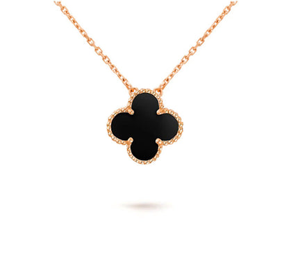 [LUCKY LOVE]CLOVER 15MM SINGLE FLOWER NECKLACE COLLECTION