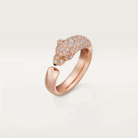 [LUCKY LOVE]PANTHERE HALF DIAMOND SMALL RING