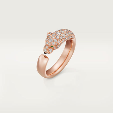 [LUCKY LOVE]PANTHERE HALF DIAMOND SMALL RING