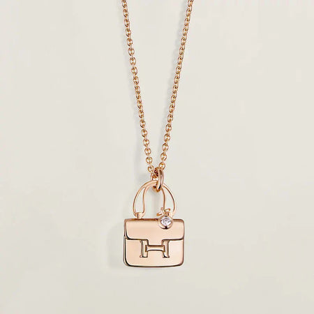 [LUCKY LOVE]AMULETTE PEDANT ROSE GOLD NECKLACE