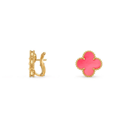 [LUCKY LOVE]CLOVER 15MM MOP EARRINGS COLLECTION