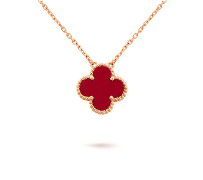 [LUCKY LOVE]CLOVER 15MM SINGLE FLOWER NECKLACE COLLECTION