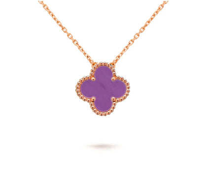 [LUCKY LOVE]CLOVER 15MM SINGLE FLOWER NECKLACE COLLECTION
