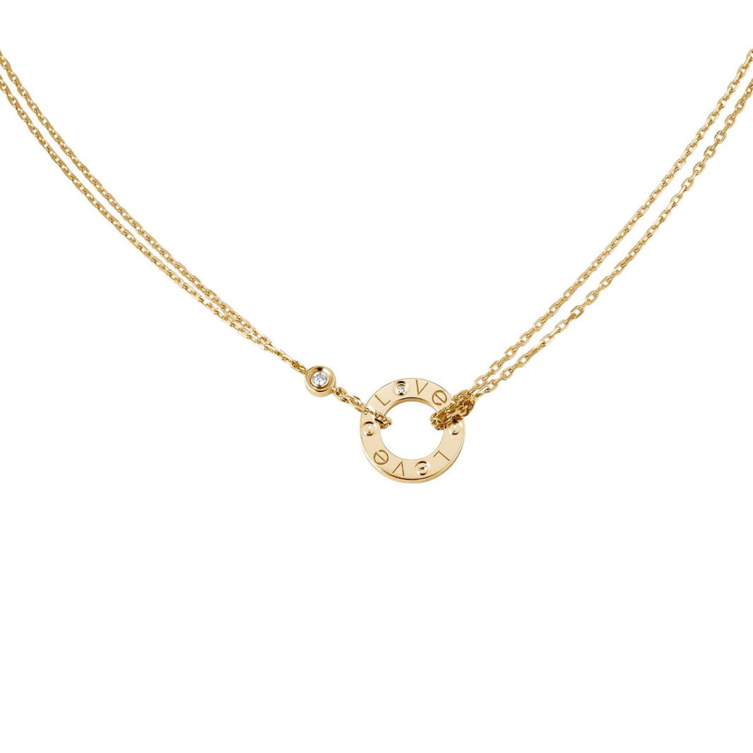 [LUCKY LOVE]LOVE NECKLACE 16MM 2 DIAMONDS