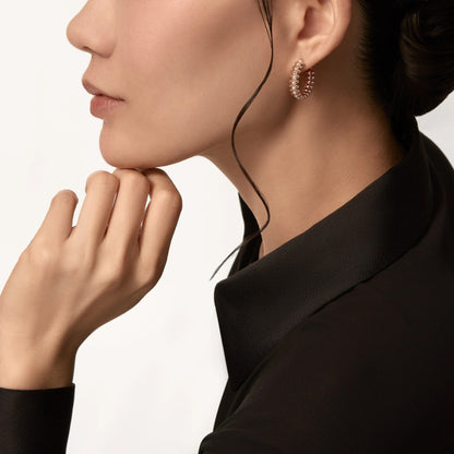 [LUCKY LOVE]CLASH FULL DIAMOND MEDIUM EARRINGS
