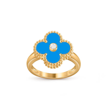 [LUCKY LOVE]CLOVER DIAMOND RING GOLD COLLECTION