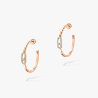 [LUCKY LOVE]CREOLES MOVE UNO PM DIAMOND EARRINGS