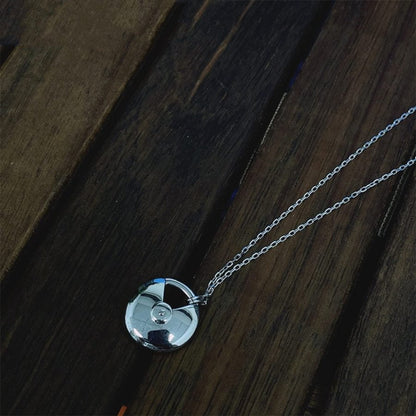 [LUCKY LOVE]AMULETTE SILVER FULL DIAMOND NECKLACE