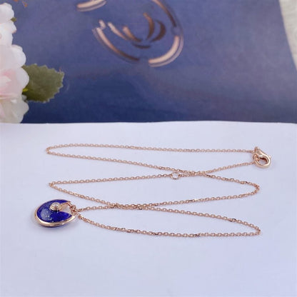 [LUCKY LOVE]AMULETTE ROSE GOLD AGATE NECKLACE