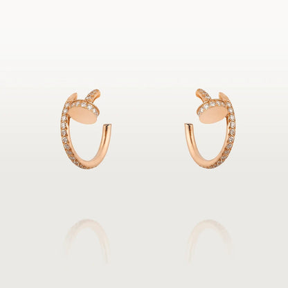 [LUCKY LOVE]JUSTE EARRINGS 12.75MM PINK GOLD DIAMOND