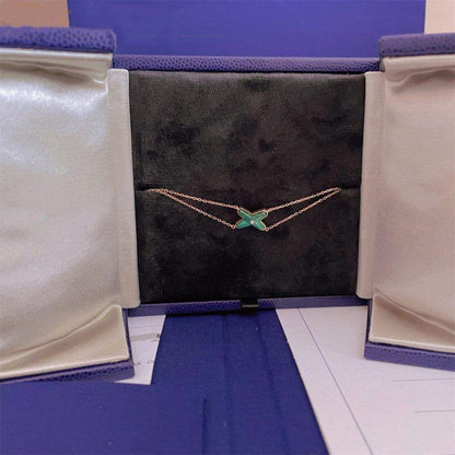 [LUCKY LOVE]JEUX BRACELET MALACHITE PINK GOLD 1 DIAMOND