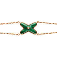 [LUCKY LOVE]JEUX BRACELET MALACHITE PINK GOLD 1 DIAMOND
