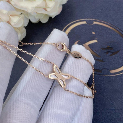 [LUCKY LOVE]JEUX BRACELET WHITE MOP PINK GOLD 1 DIAMOND