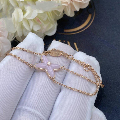 [LUCKY LOVE]JEUX BRACELET PINK MOP PINK GOLD 1 DIAMOND