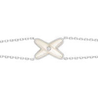 [LUCKY LOVE]JEUX BRACELET WHITE MOP SILVER 1 DIAMOND