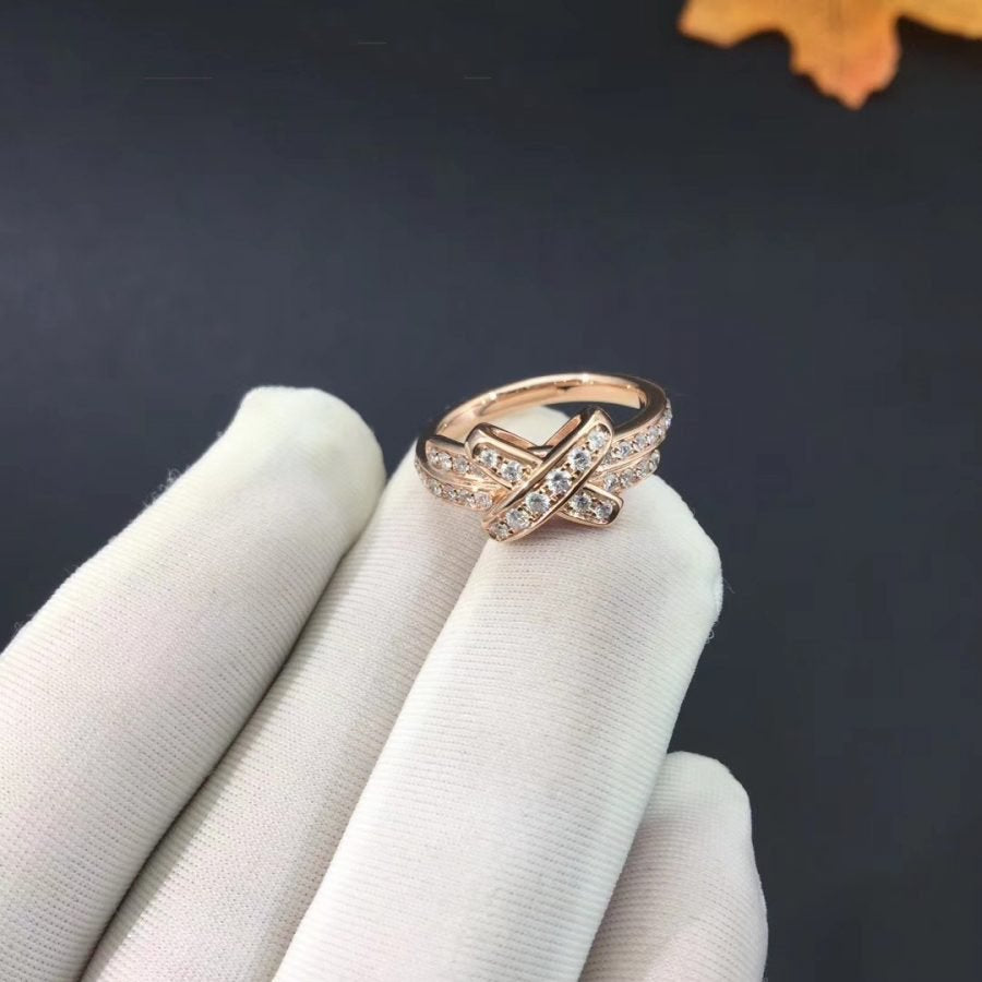 [LUCKY LOVE]JEUX DE RING PINK GOLD DIAMOND