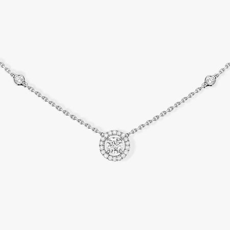 [LUCKY LOVE]Diamond Necklace 0,20ct Brilliant Shape Joy