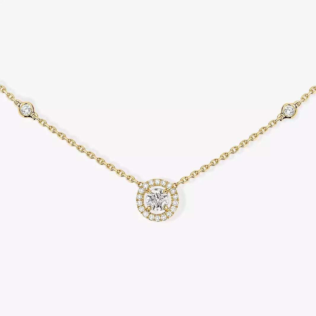 [LUCKY LOVE]Diamond Necklace 0,20ct Brilliant Shape Joy