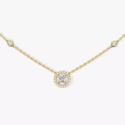 [LUCKY LOVE]Diamond Necklace 0,20ct Brilliant Shape Joy