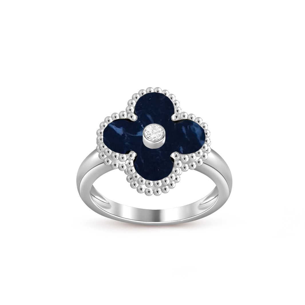 [LUCKY LOVE]CLOVER SILVER DIOMND RING COLLECTION